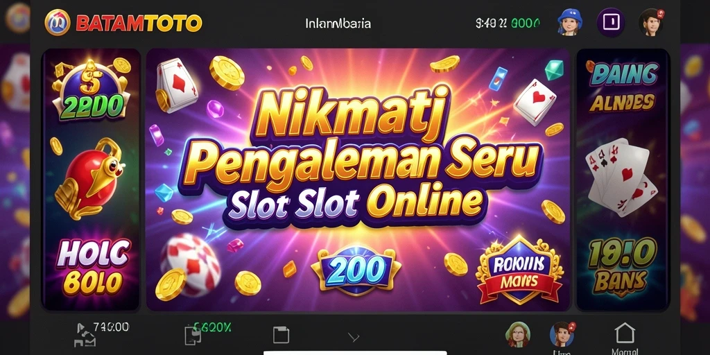Tampilan gameplay menarik BATAMTOTO dengan mesin Slot yang beragam.