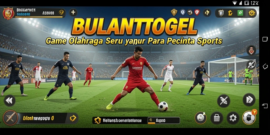 Screenshot utama BULANTOGEL menunjukkan aksi seru dalam permainan olahraga.