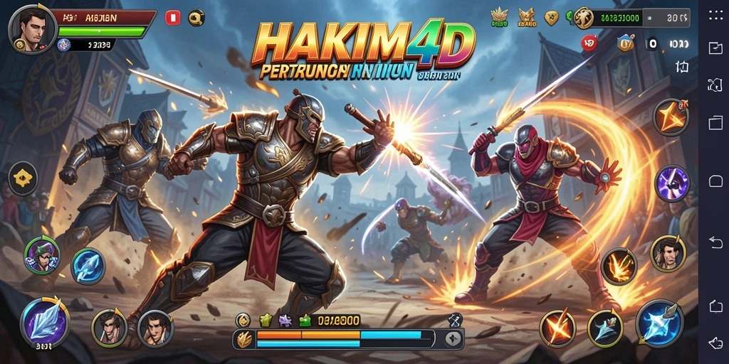 Tangkapan layar HAKIM4D menunjukkan aksi pertarungan yang seru dan mendebarkan.