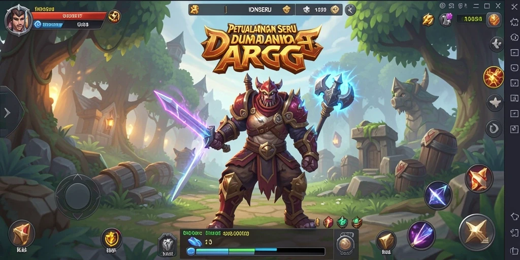 Screenshot gameplay ARPG yang menampilkan pertarungan seru di IDNSERU.