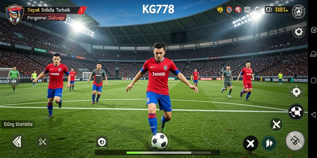 Tangkapan layar KG778 menampilkan aksi mendebarkan dalam permainan sepak bola.
