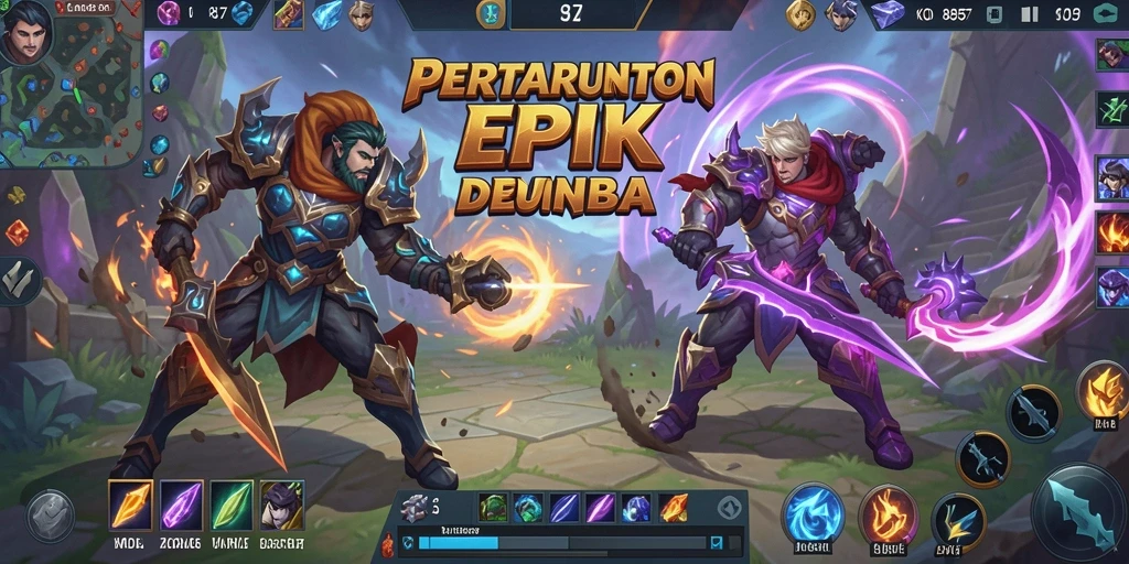 Tampilan seru gameplay MOBA dalam aksi penuh strategi dan kerja tim.
