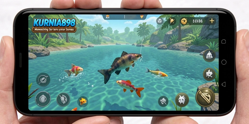 Tampilan gameplay memancing yang seru dan menantang di KURNIA898.