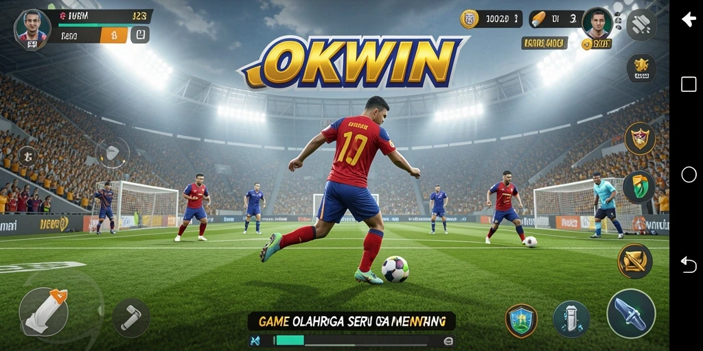 Tampilan gameplay seru dan interaktif dari OKWIN.