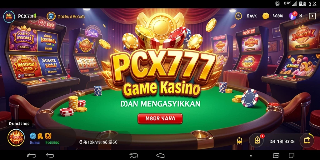 Tampilan gameplay PCX777 dalam aplikasi Kasino yang menarik.