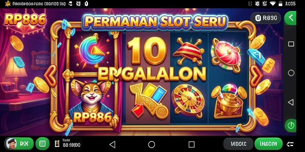 Tampilan menarik dari gameplay RP886 saat berputar di mesin Slot.