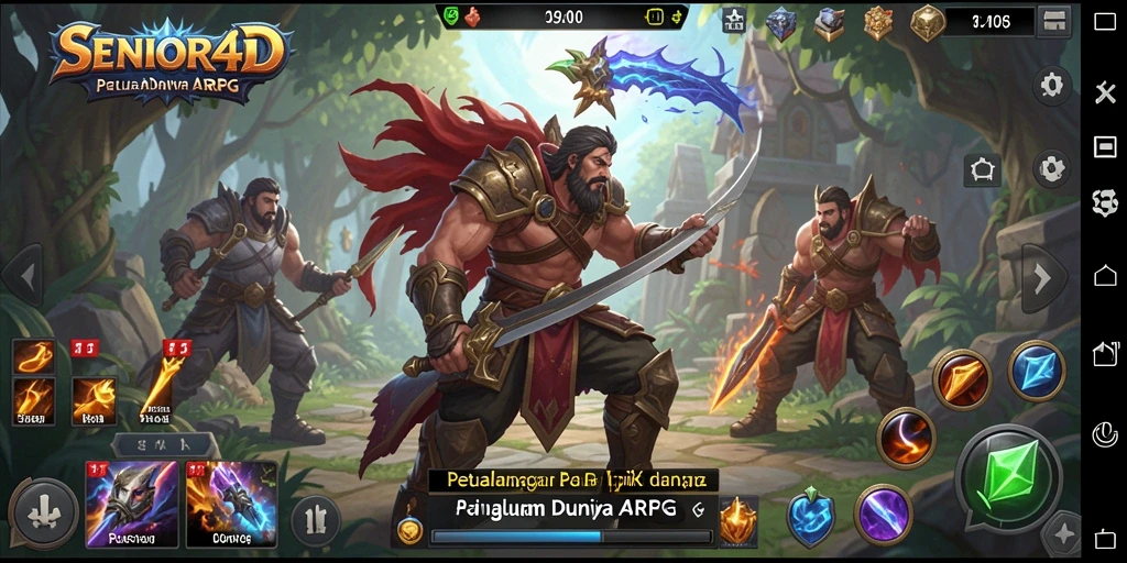 Tampilan menarik dari gameplay SENIOR4D yang penuh aksi.