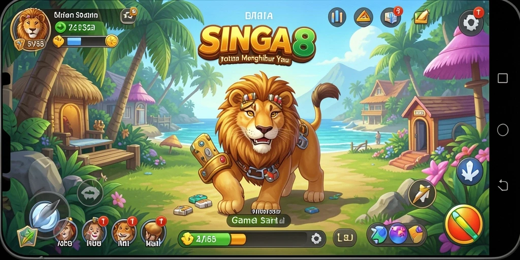 Screenshot SINGA8 menampilkan gameplay yang seru dan menghibur.