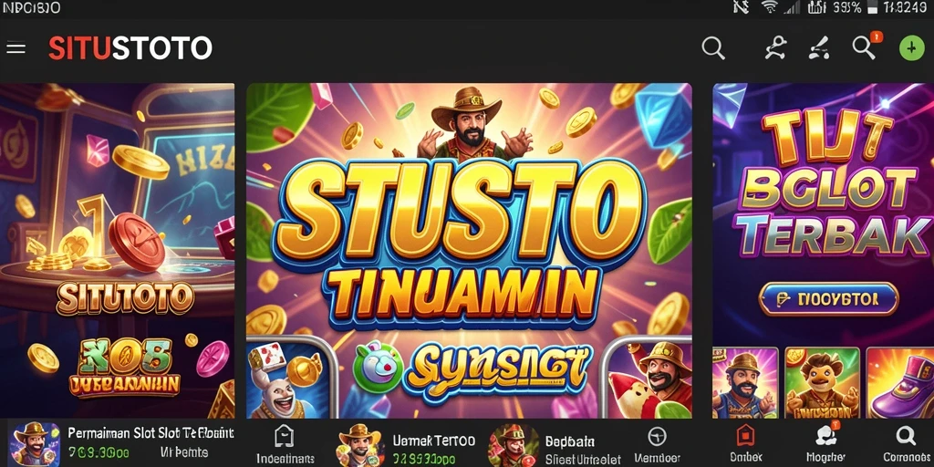 Screenshot gameplay Slot SITUSTOTO yang menarik dan penuh warna.