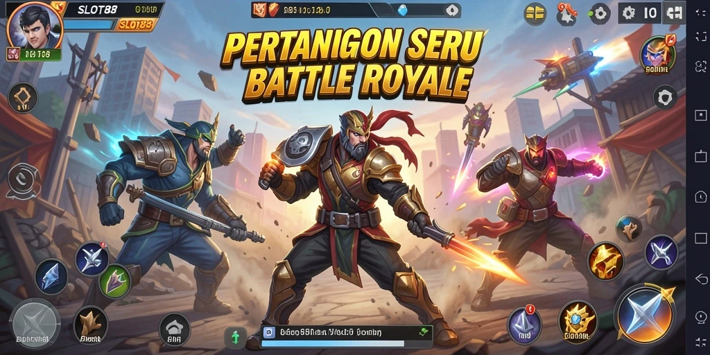 Tampilan gameplay seru di SLOT88 yang penuh aksi Battle Royale.