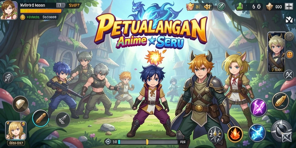 Tampilan gameplay SVIP7 yang seru dengan visual anime yang menakjubkan.