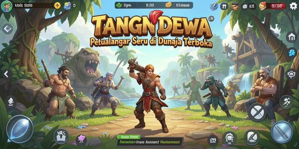 Gameplay TANGANDEWA yang menampilkan dunia terbuka yang menarik.