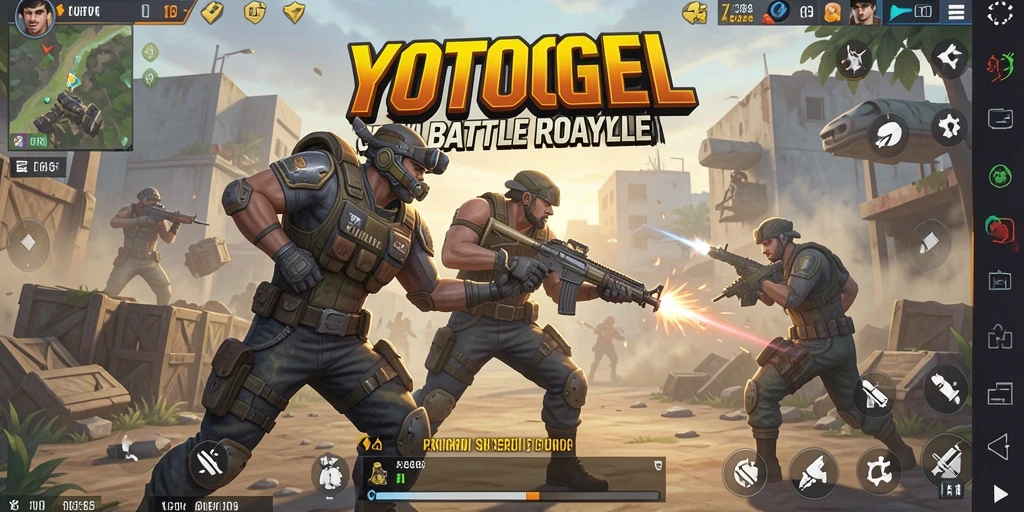 Gameplay seru dan menegangkan di YOTOGEL Battle Royale.
